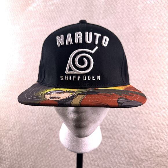 Naruto Snap Back Flat Bill Bioworld Manga Shippuden Baseball Hat Cap - Picture 6 of 12